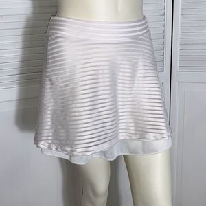 Vintage White Sheer Layered Mini Tennis Skirt Size XL